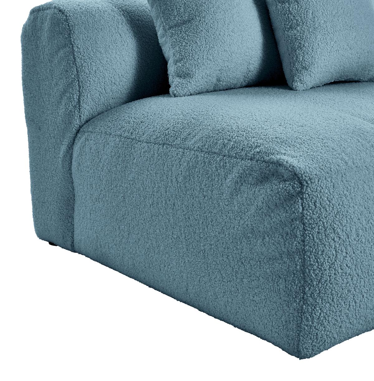Ecksofa Bloom Blau - Blau, Trend, Textil (300/315cm) - Livetastic