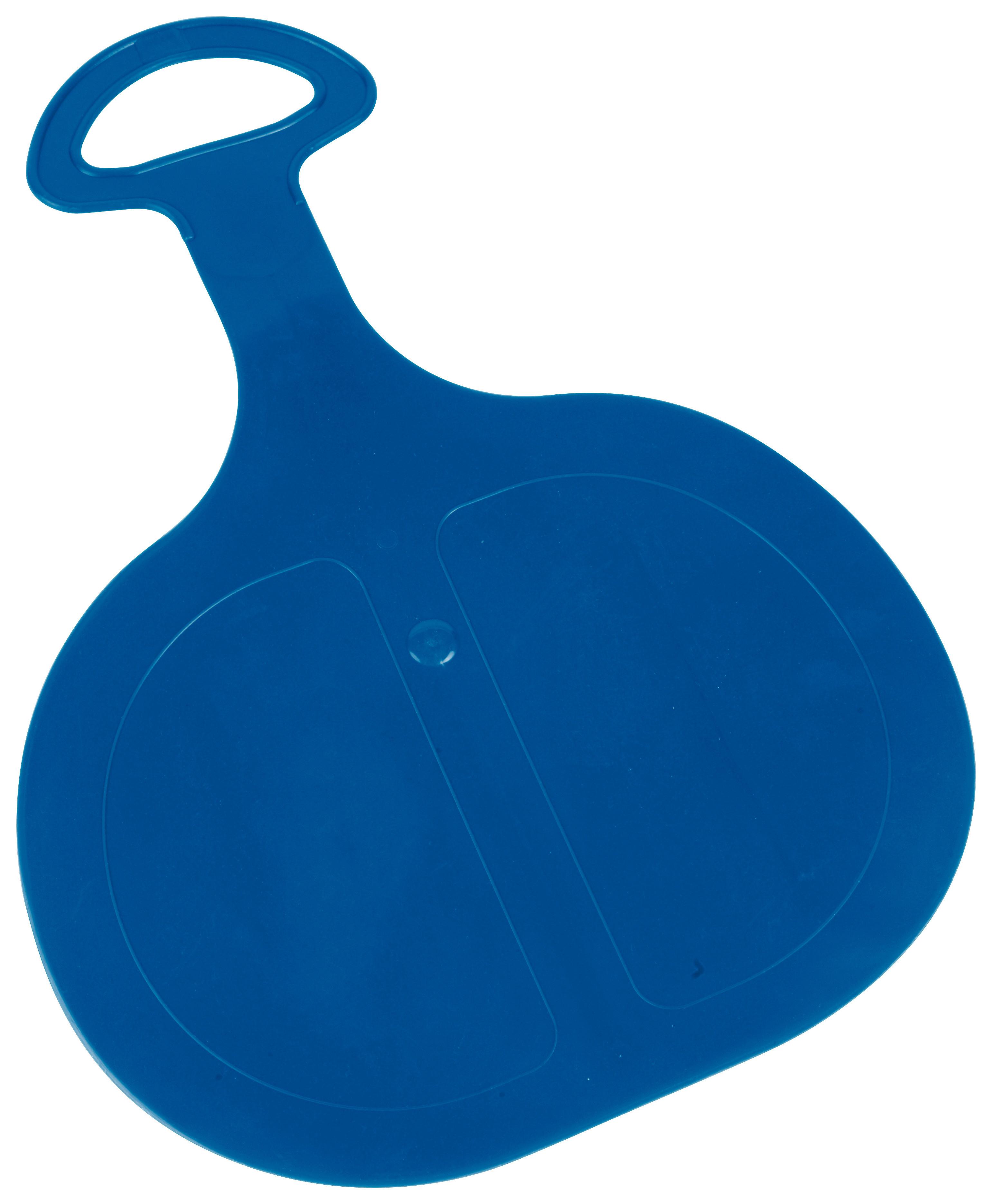 Schneeflitzer Pinguin Blau, Kunststoff mit Griff, 34x42 cm - Blau, KONVENTIONELL, Kunststoff (34/42cm)