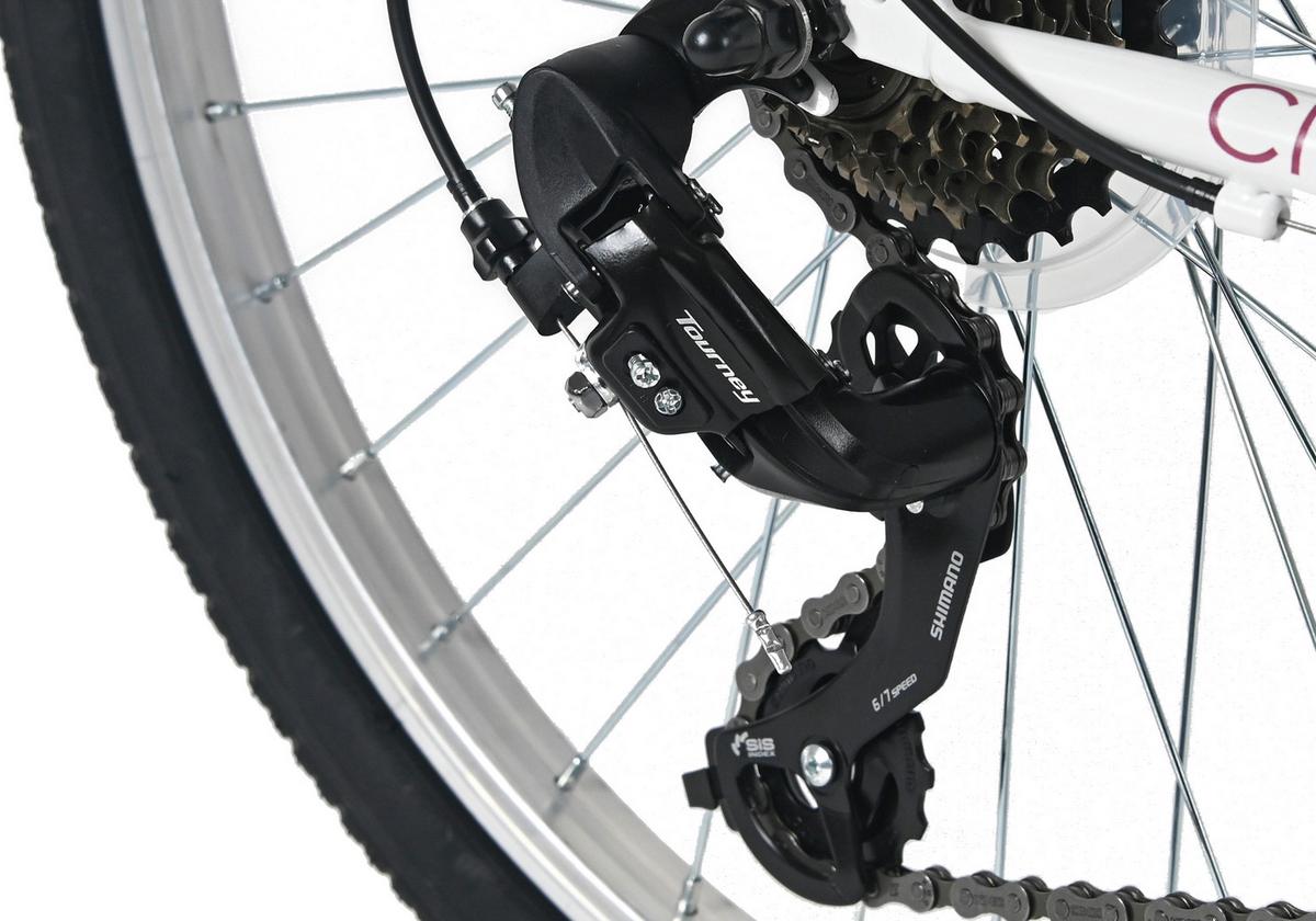 Kinderfahrrad Dacapo Cindy 24 Zoll, Rh 32cm - Weiß, Basics, Metall (25/140/60cm)