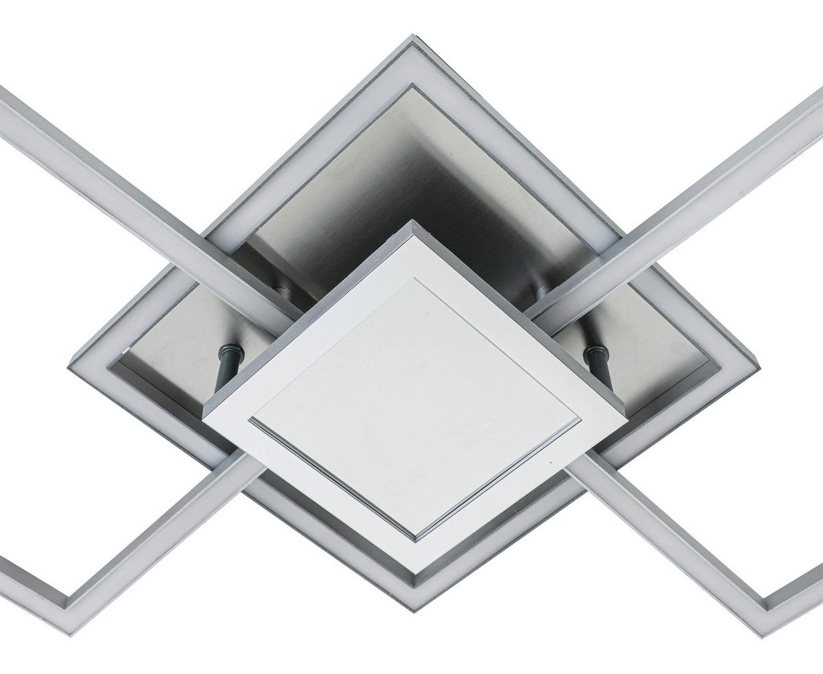 Led-deckenleuchte Tiziana - Chromfarben/Silberfarben, MODERN, Kunststoff/Metall (75cm) - Luca Bessoni