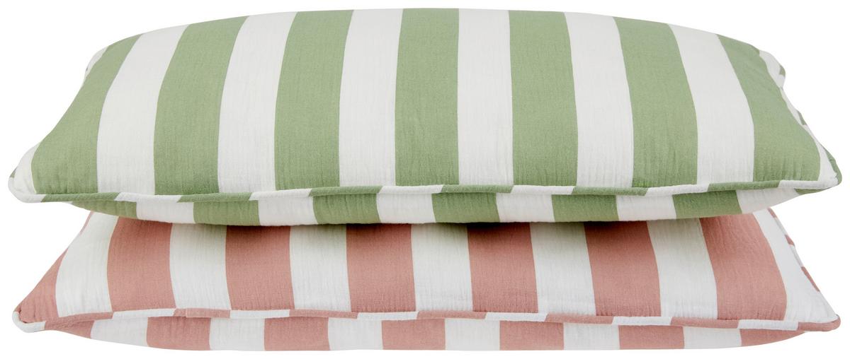 Díszpárna Mona - fehér/zöld, Modern, textil (30/50cm) - Luca Bessoni
