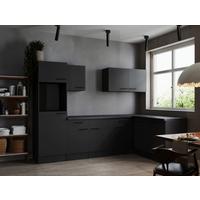 Eckküche Oliver Dunkelgrau S: 280x172cm - Dunkelgrau/Grau, Design, Holzwerkstoff (280/172cm) - Respekta