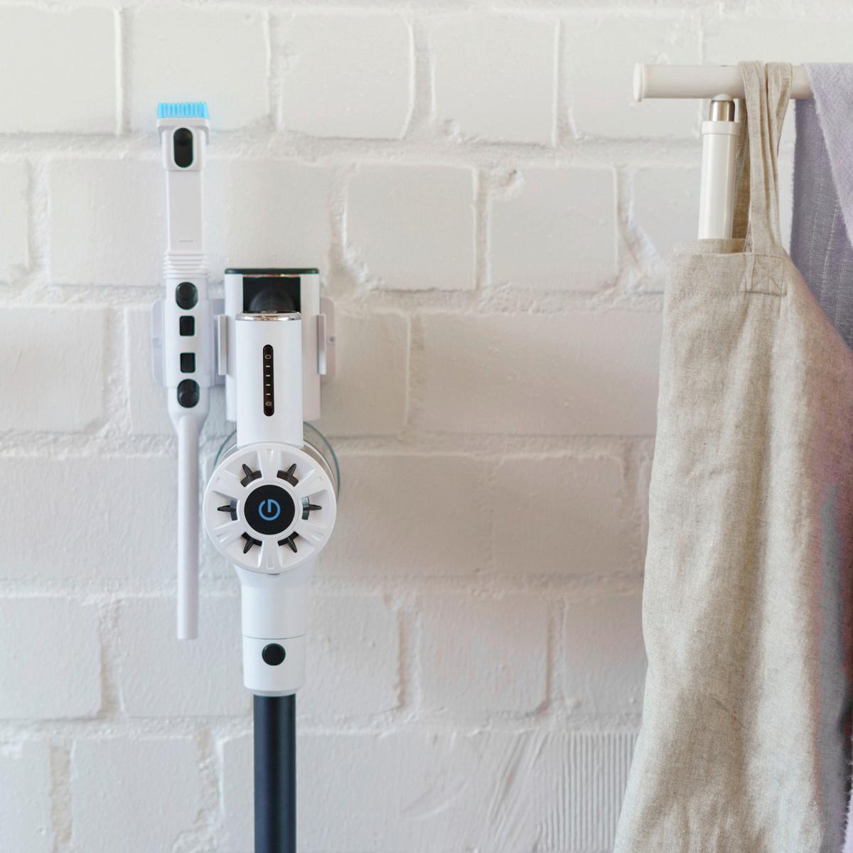 Akku-Handstaubsauger 200W, 35 min. Laufzeit - Dunkelgrau/Weiß, Basics, Kunststoff (30/21/10cm)