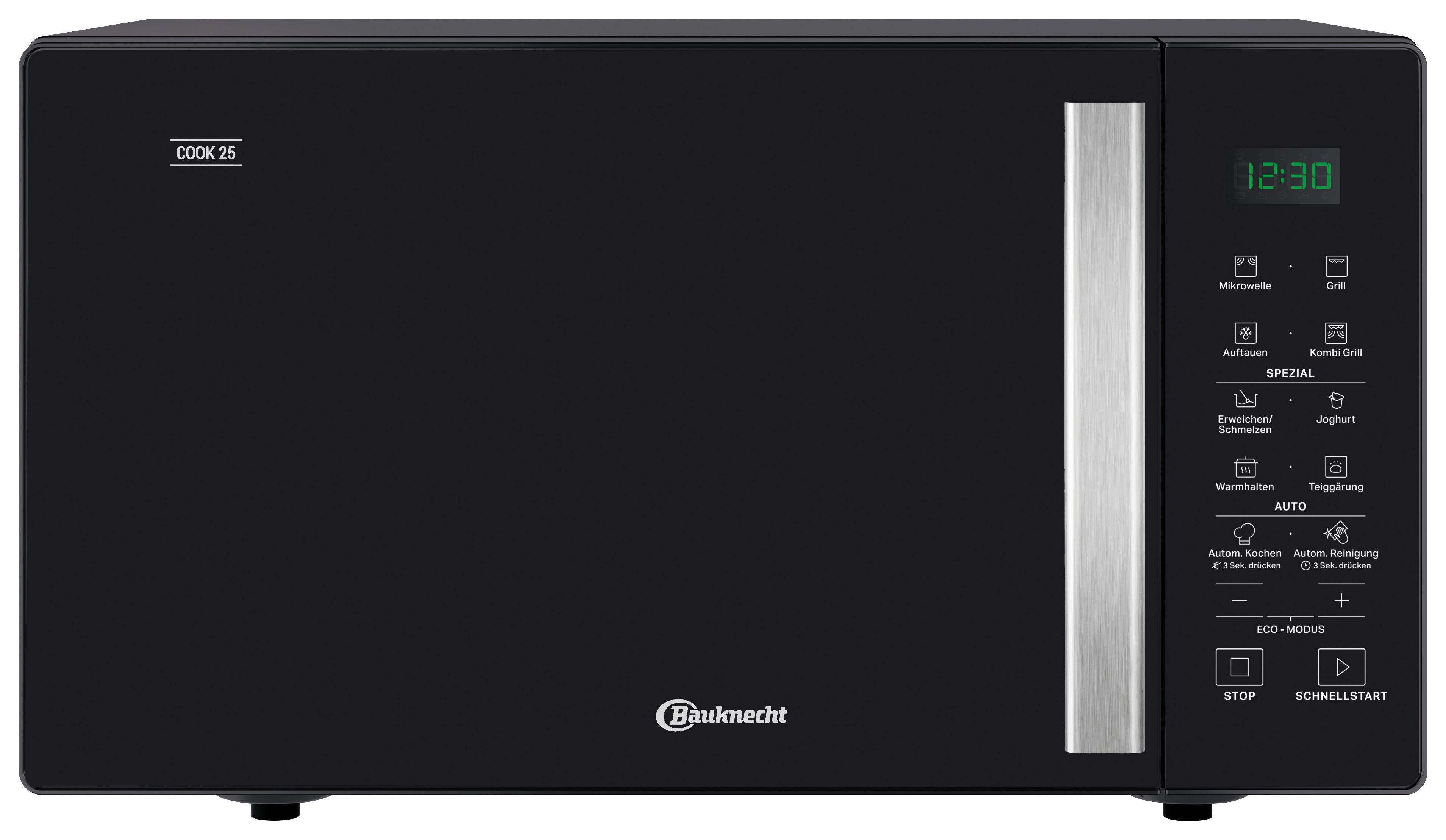 Mikrowelle MWk 253 B - Schwarz, Trend, Glas/Kunststoff (48,3/28,1/41,9cm) - Bauknecht