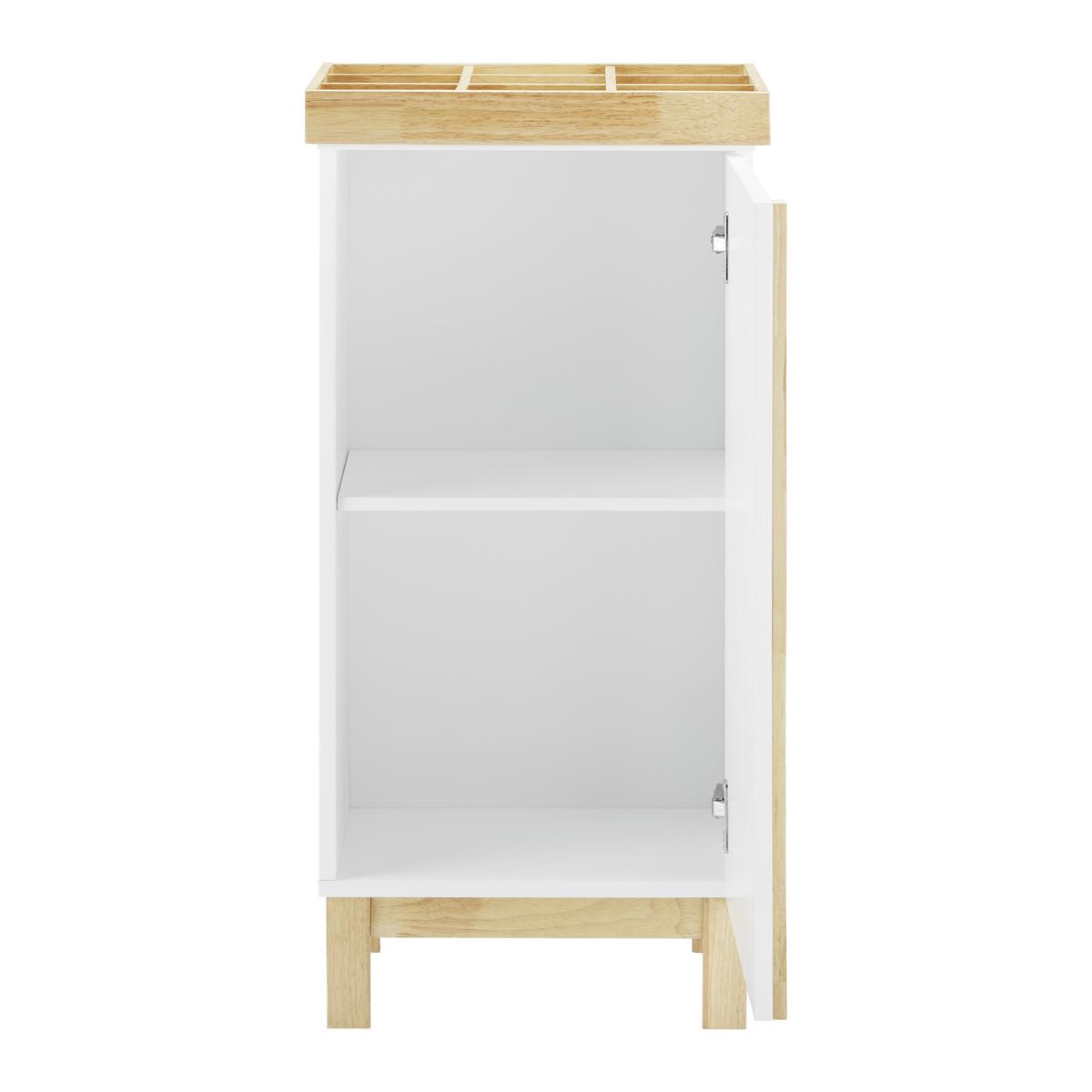 Spodná skrinka RICO - biela/prírodná farba, Modern, drevo (42/85/35cm) - Bessagi Home