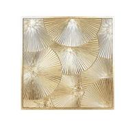 Nástenná dekorácia DHALIA: 80X80 cm - zlatá, Modern, kov (80/2,5/80cm) - Mömax