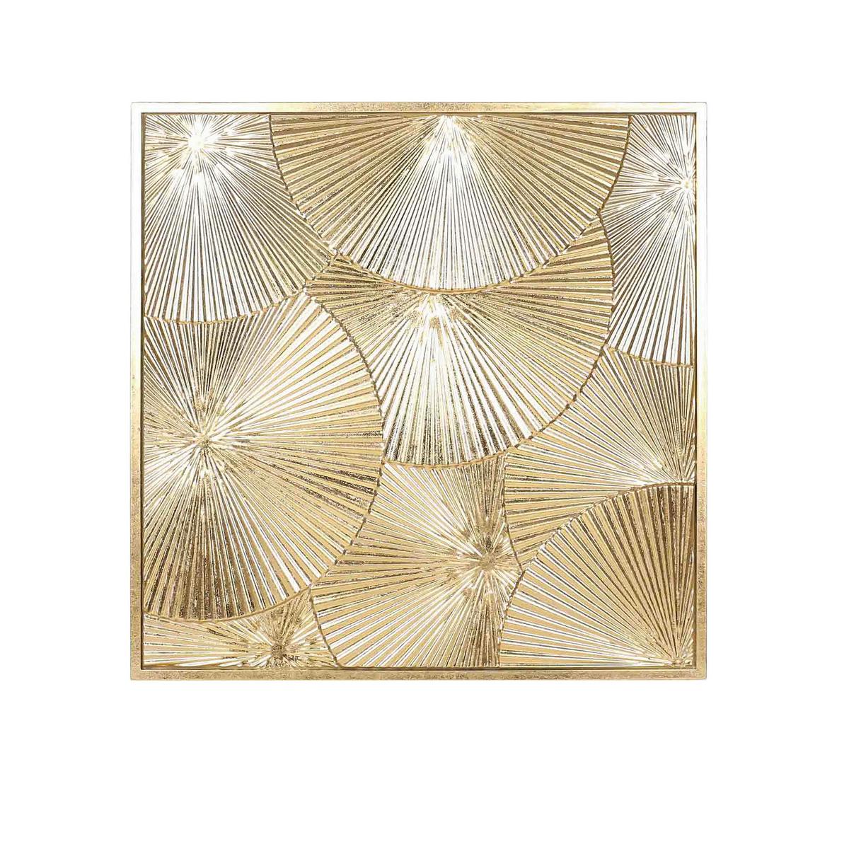 Nástenná dekorácia DHALIA: 80X80 cm - zlatá, Modern, kov (80/2,5/80cm) - Mömax