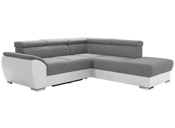 Ecksofa mit Schlaffunktion Cuba, Webstoff/Lederlook - Chromfarben/Hellgrau, MODERN, Textil (265/230cm) - Luca Bessoni Ecksofa mit Schlaffunktion Cuba, Webstoff/Lederlook - Chromfarben/Hellgrau, MODERN, Textil (265/230cm) - Luca Bessoni