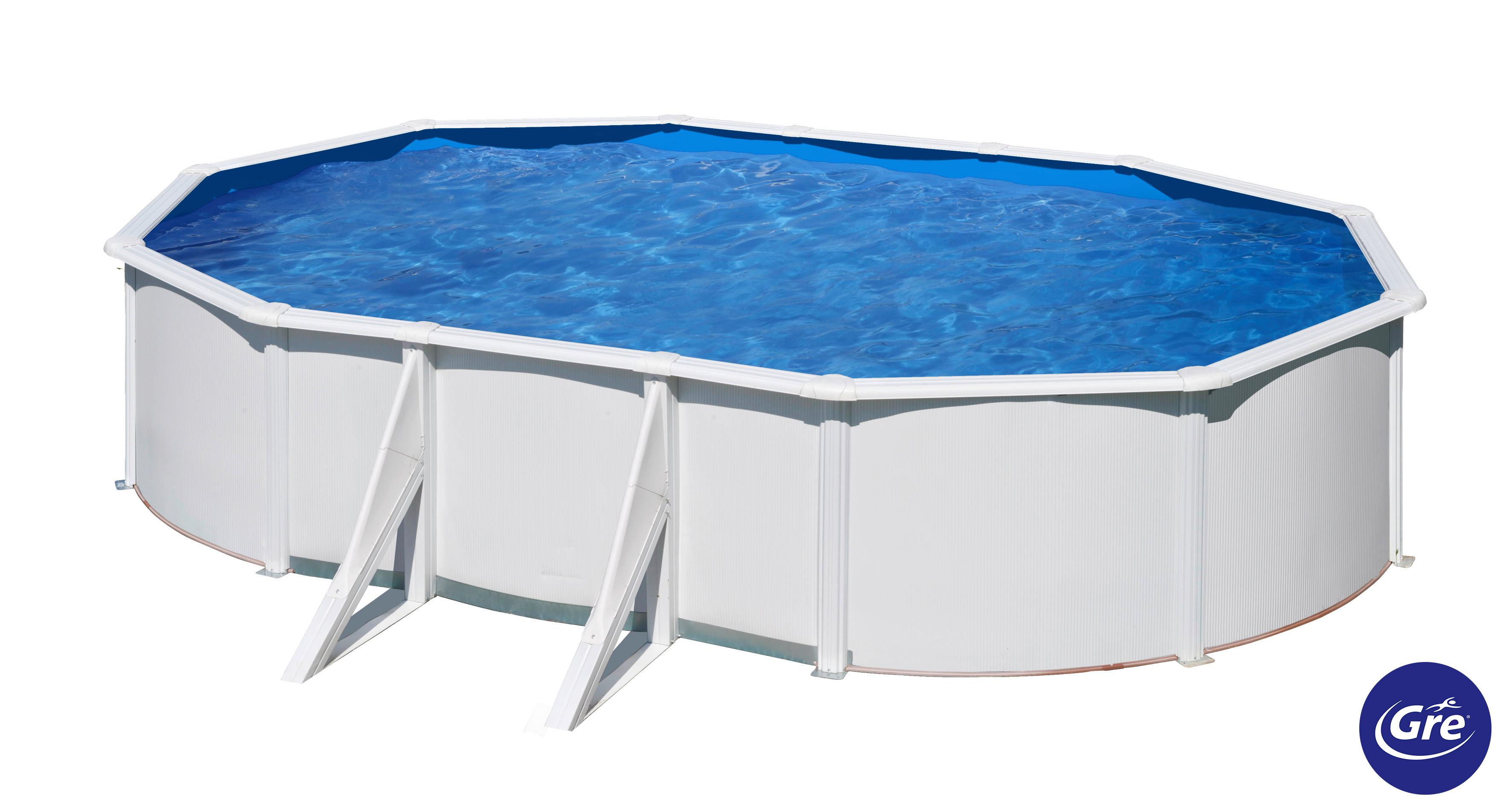 Pool-Set Bora Bora - Weiß, KONVENTIONELL, Metall (610/375/120cm) - Gre