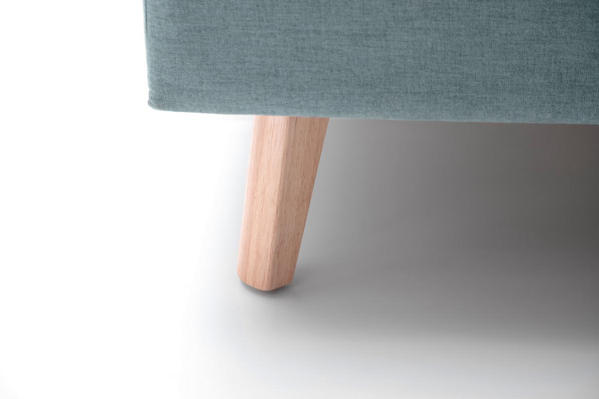 Polsterbett Frieda 180x200cm Hellblau, inkl. Bettkasten - Eichefarben/Hellblau, KONVENTIONELL, Holz/Textil (180/200cm) - Livetastic