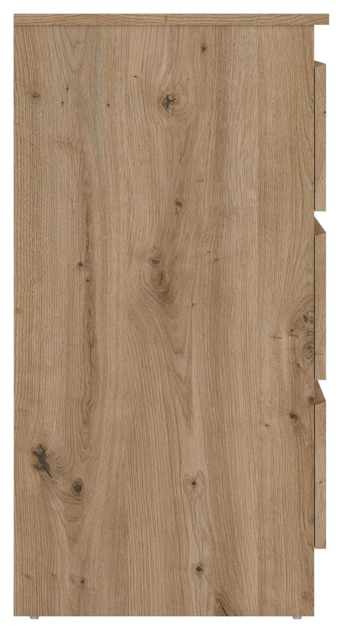 Kommode Mara 2 Artisan B: 77 cm - Weiß/Eiche Artisan, Trend, Holz (77/80,4/42cm)