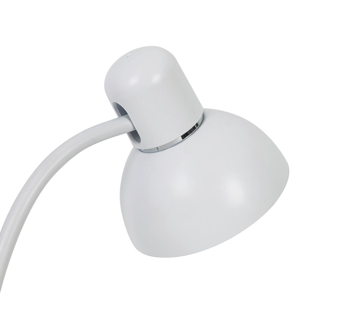 LED-Schreibtischleuchte Luana - Weiß, MODERN, Kunststoff/Metall (46,7/23,9/16,4cm) - Luca Bessoni