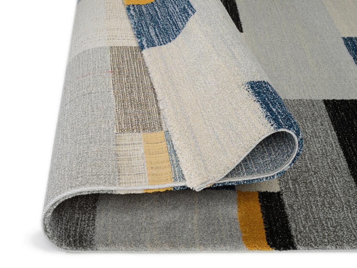 Webteppich Palazzo Bloc - Blau/Gelb, Basics, Textil (140/200cm) - Novel