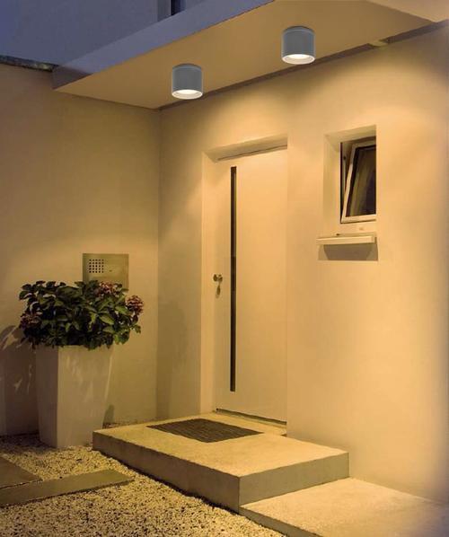 Led Außendeckenleuchte Alcala 11 Watt Metall/glas - Klar/Anthrazit, Basics, Glas/Metall (10,8/9,6cm) - Globo