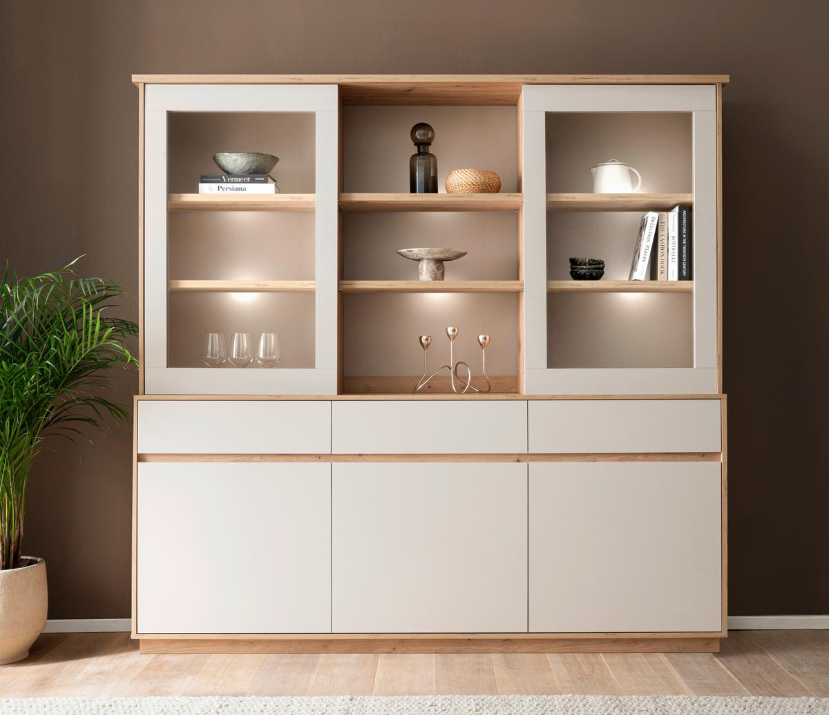 Buffet Sonora Kashmir/Eiche B: 202cm - Kaschmir/Eiche Artisan, Design, Holzwerkstoff (202/199/40cm) - MID.YOU