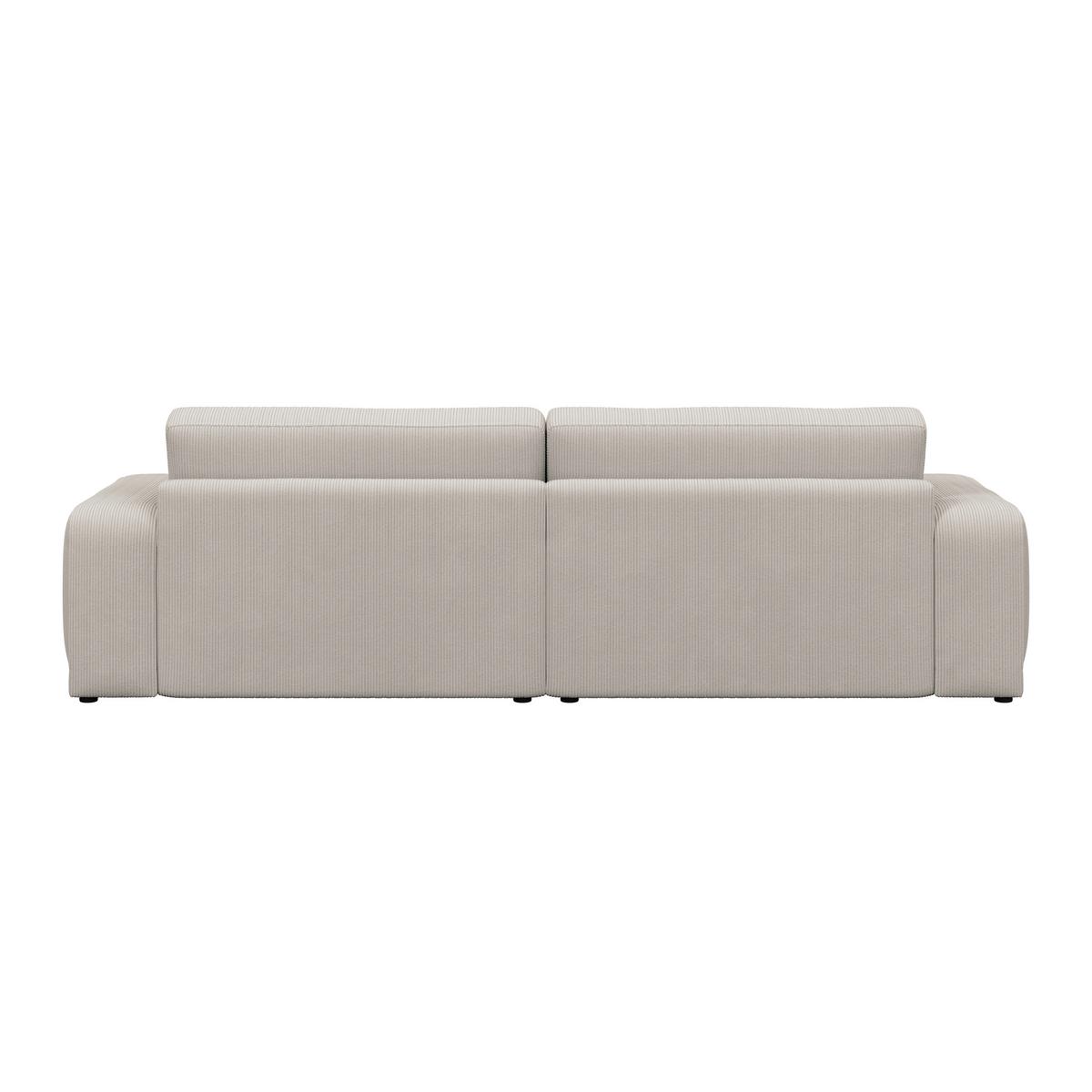 Bigsofa Savona Cord perlmutt, 260x111cm - Perlmutt, Trend, Textil (260/77/111cm) - Luca Bessoni