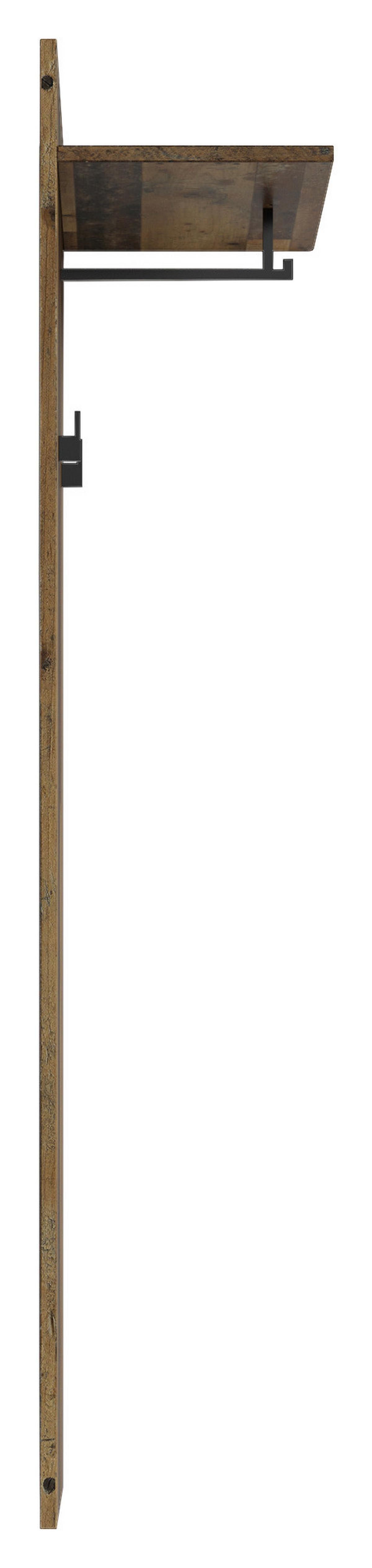 Wandpaneel Jakob Alteiche Dekor/Schwarz B: 48cm - Alteiche/Schwarz, LIFESTYLE, Holzwerkstoff (48/140/28cm) - MID.YOU