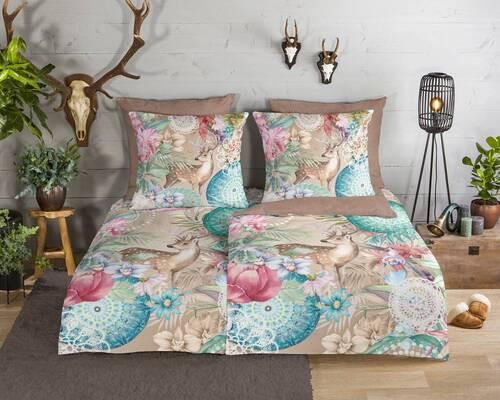 Wendebettwäsche Hebe Multicolor 155x220 cm - Multicolor, Design, Textil (155/220cm)