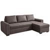 Rohová sedacia súprava POLL, obojstranná, sivohnedá - taupe, Modern, textil (243/85/155cm) - Based