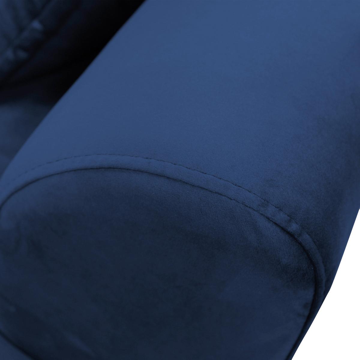 Eckschlafsofa Bello Royalblau Schlaffunktion Ottomane Rechts - Blau/Royalblau, Design, Textil (277/187cm) - Livetastic