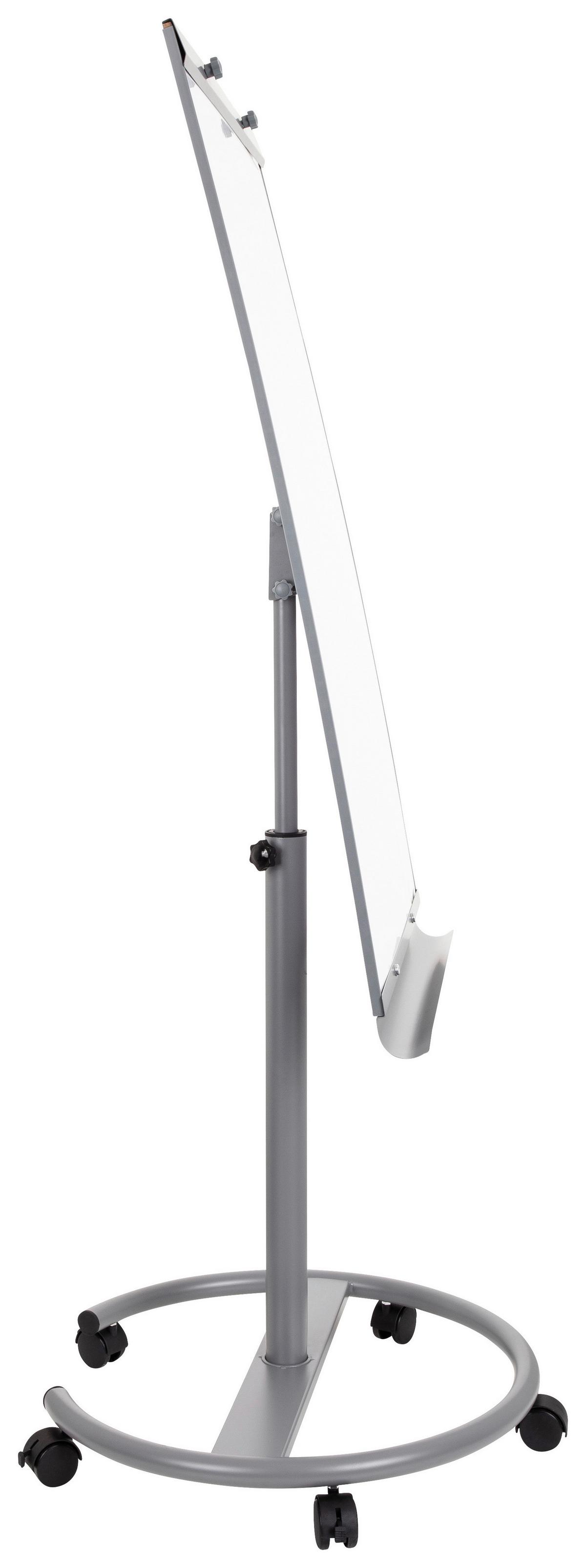 Whiteboard Multiboard - Silberfarben/Weiß, Basics, Kunststoff/Metall (65,5/133-190/60cm) - MID.YOU