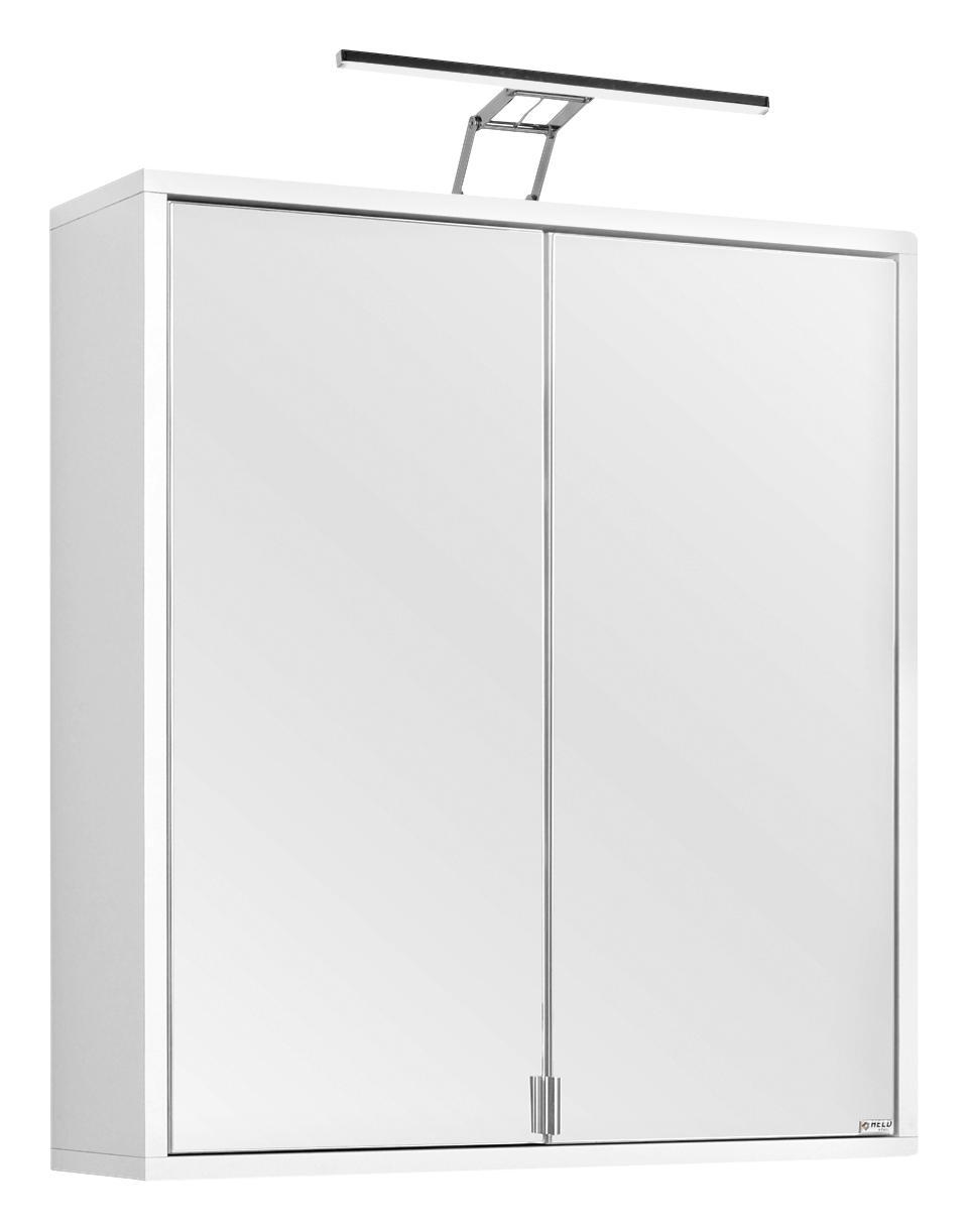 Spiegelschrank Oslo B:60cm Weiß - Weiß, Basics, Holzwerkstoff (60/64/20cm)