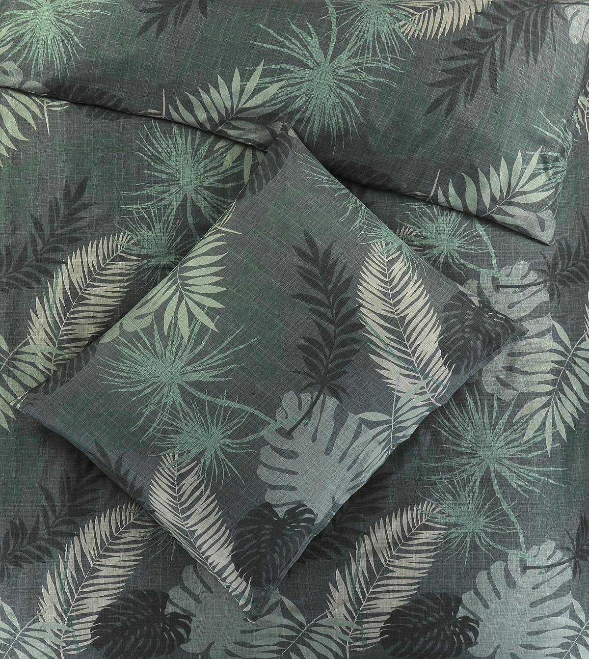 Ágyneműhuzat-garnitúra Jolanda - sötétzöld/sötétszürke, Modern, textil (140/200cm) - Luca Bessoni