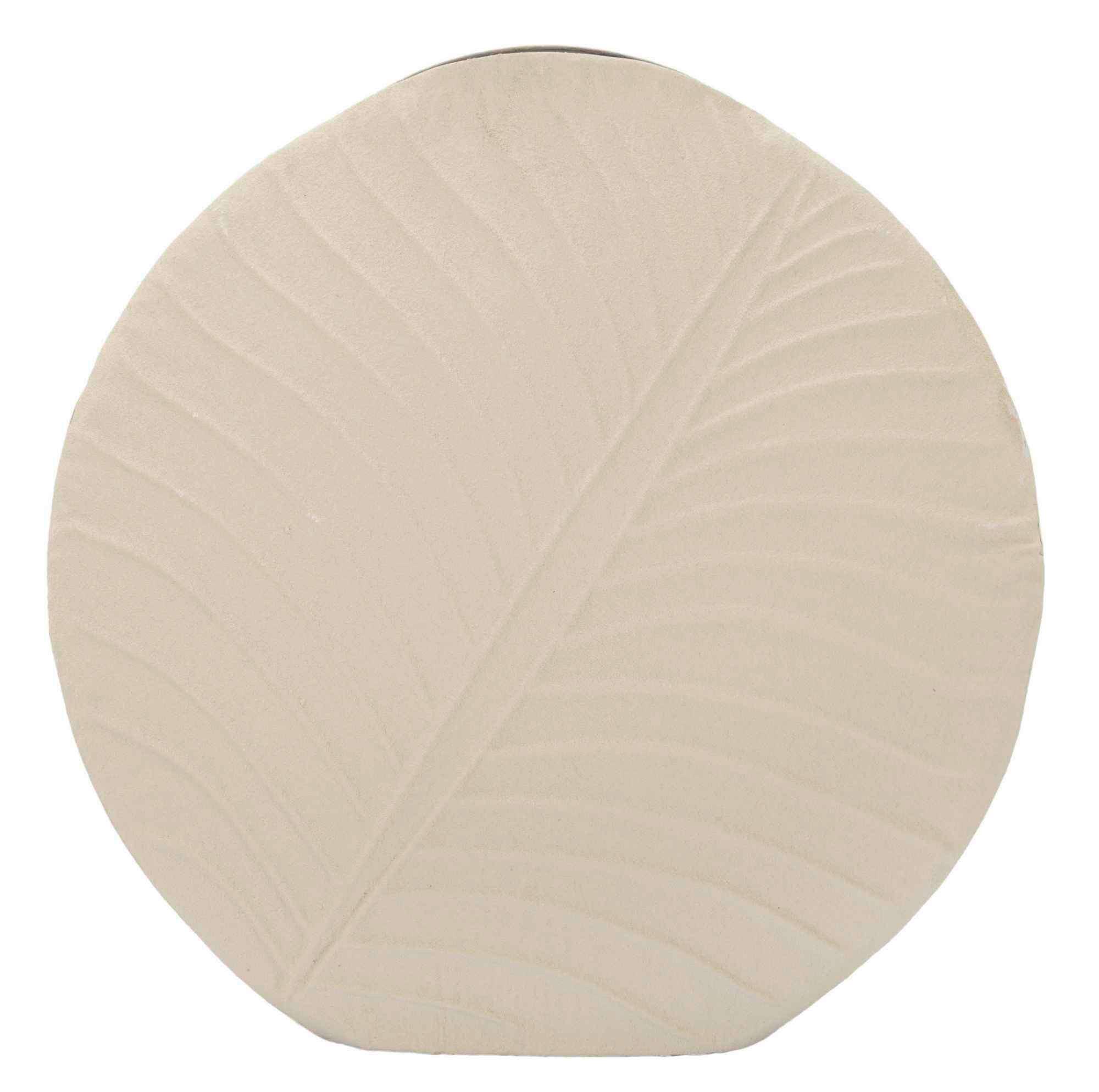 Vase Round Dune Creme B: 41,5 cm - Creme, Basics, Metall (41,5/14/41,5cm)