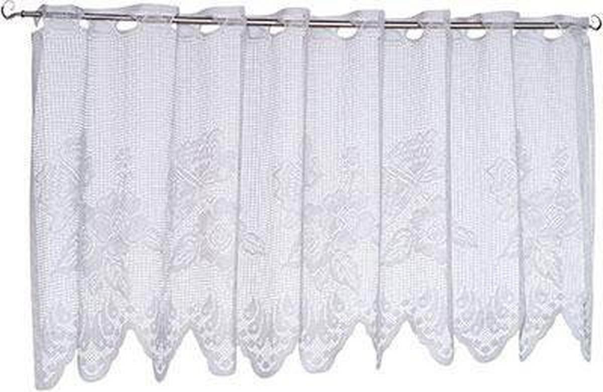 Vitrázsfüggöny Lace - fehér, Konventionell, textil (150/50cm) - Ondega