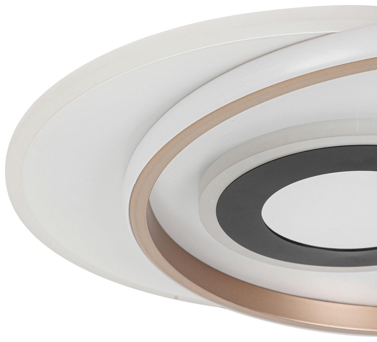 STROPNÍ LED SVÍTIDLO KITKOL - bílá/černá, Moderní, kov/plast (48/40/6cm) - Mömax