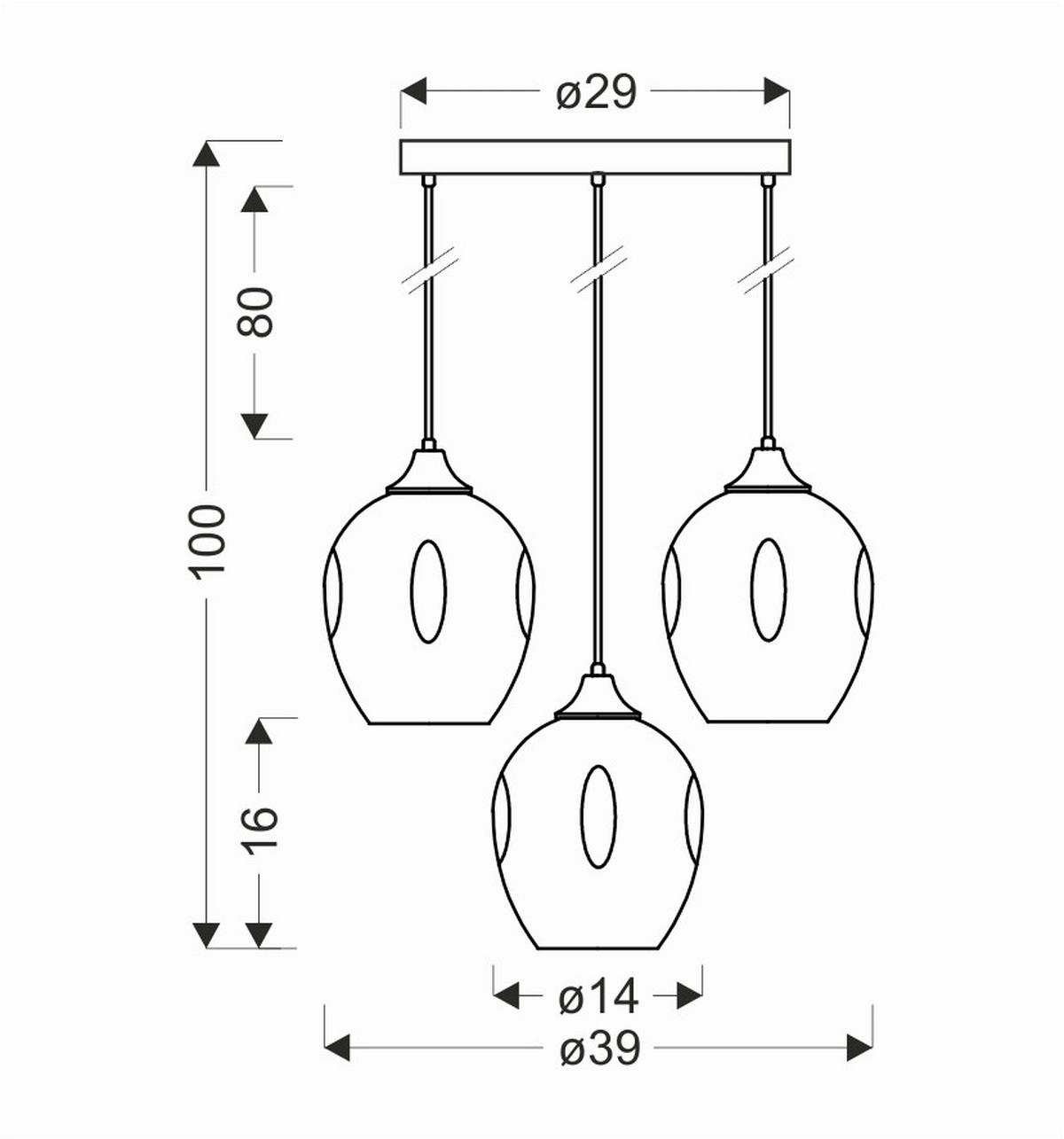 Pendelleuchte 33-00613 - Basics, Metall (39/39/100cm)