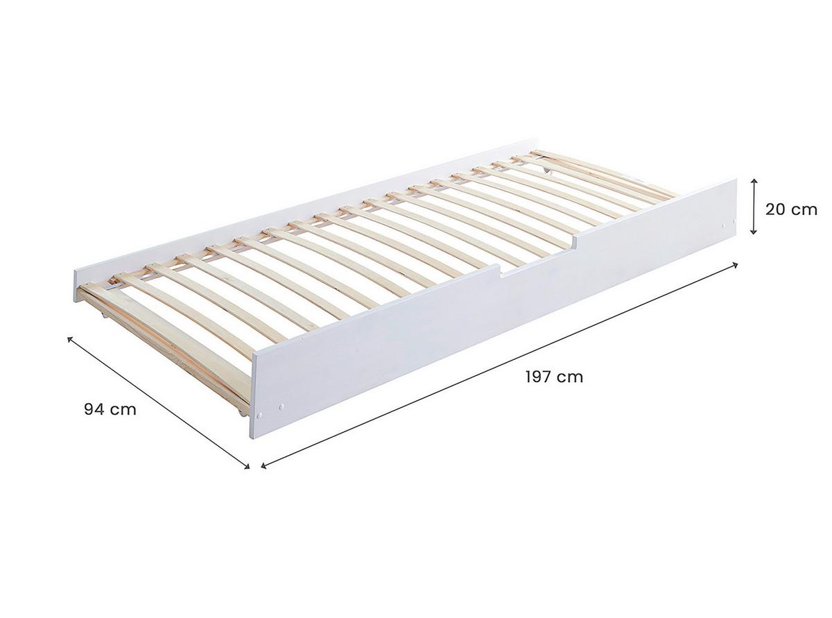 Hausbett Kim Weiß/Altrosa 140x200cm - Altrosa/Weiß, MODERN, Holz/Textil (140/200cm) - Livetastic