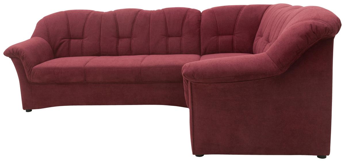 Ecksofa Papenburg Beerenfarben - Beere/Schwarz, KONVENTIONELL, Textil (243/192cm) - MID.YOU