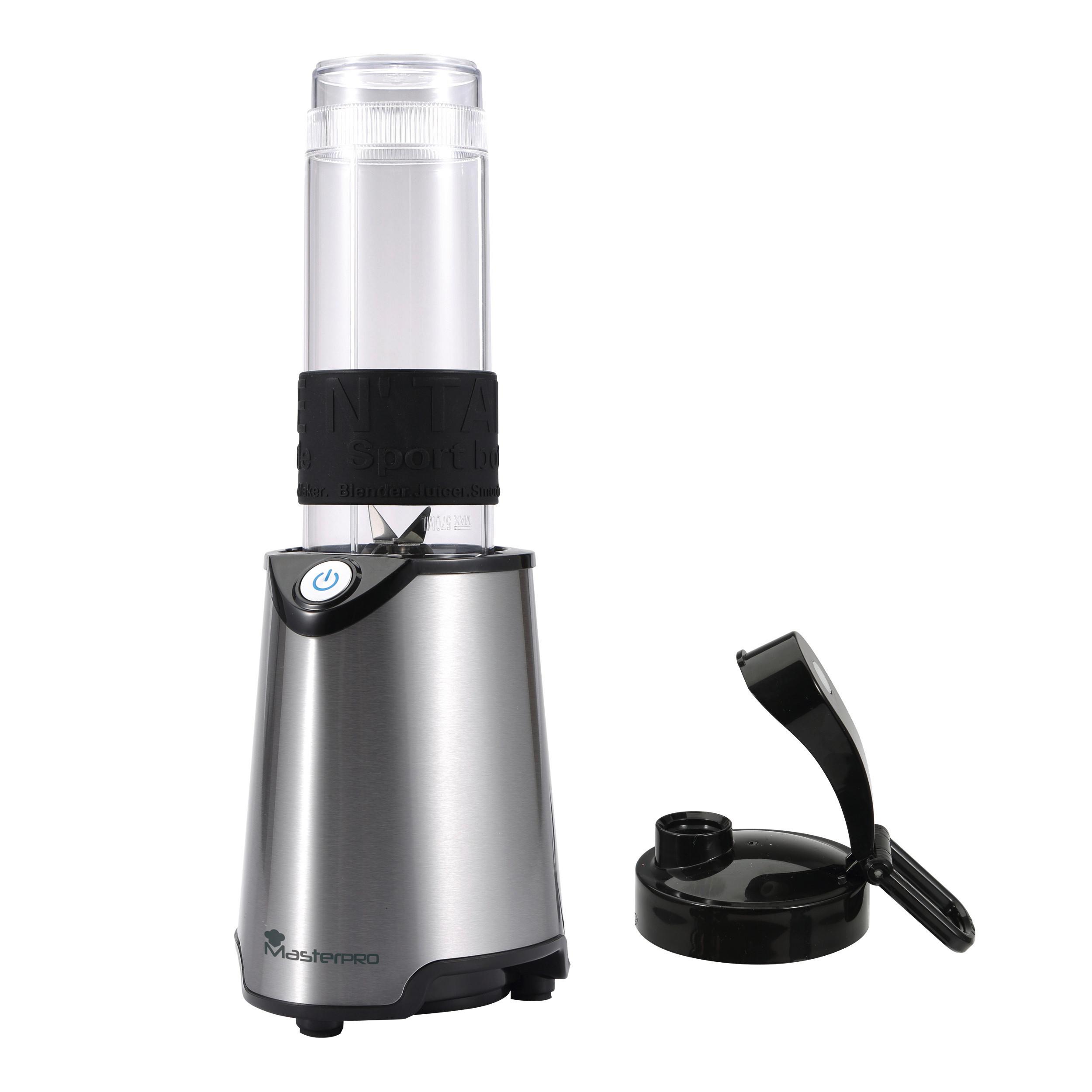Standmixer Bgmp-9000 300 W Edelstahlfarben 570 ml - Edelstahlfarben/Transparent, Trend, Kunststoff/Metall (23/13/22cm) - Masterpro