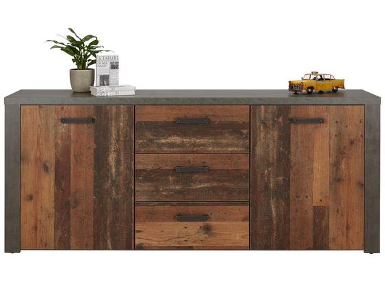 Komoda Sideboard Clif - hnedá/tmavohnedá, Moderný, umelá hmota/kov (196/83/41cm) Komoda Sideboard Clif - hnedá/tmavohnedá, Moderný, umelá hmota/kov (196/83/41cm)