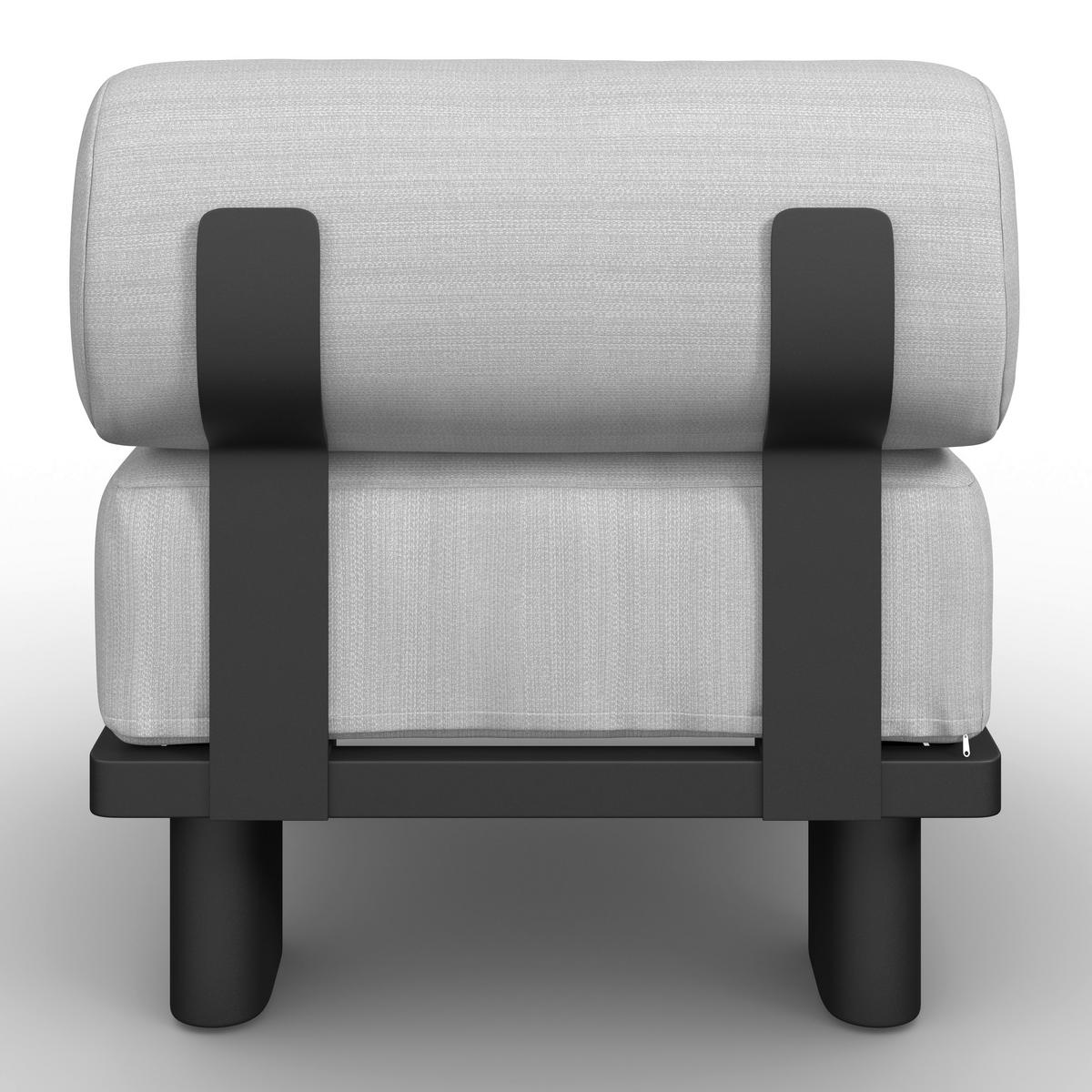 TERASOVÁ SEDACIA SÚPRAVA LUMEA - sivá/svetlosivá, Modern, kov/textil - Bessagi Garden