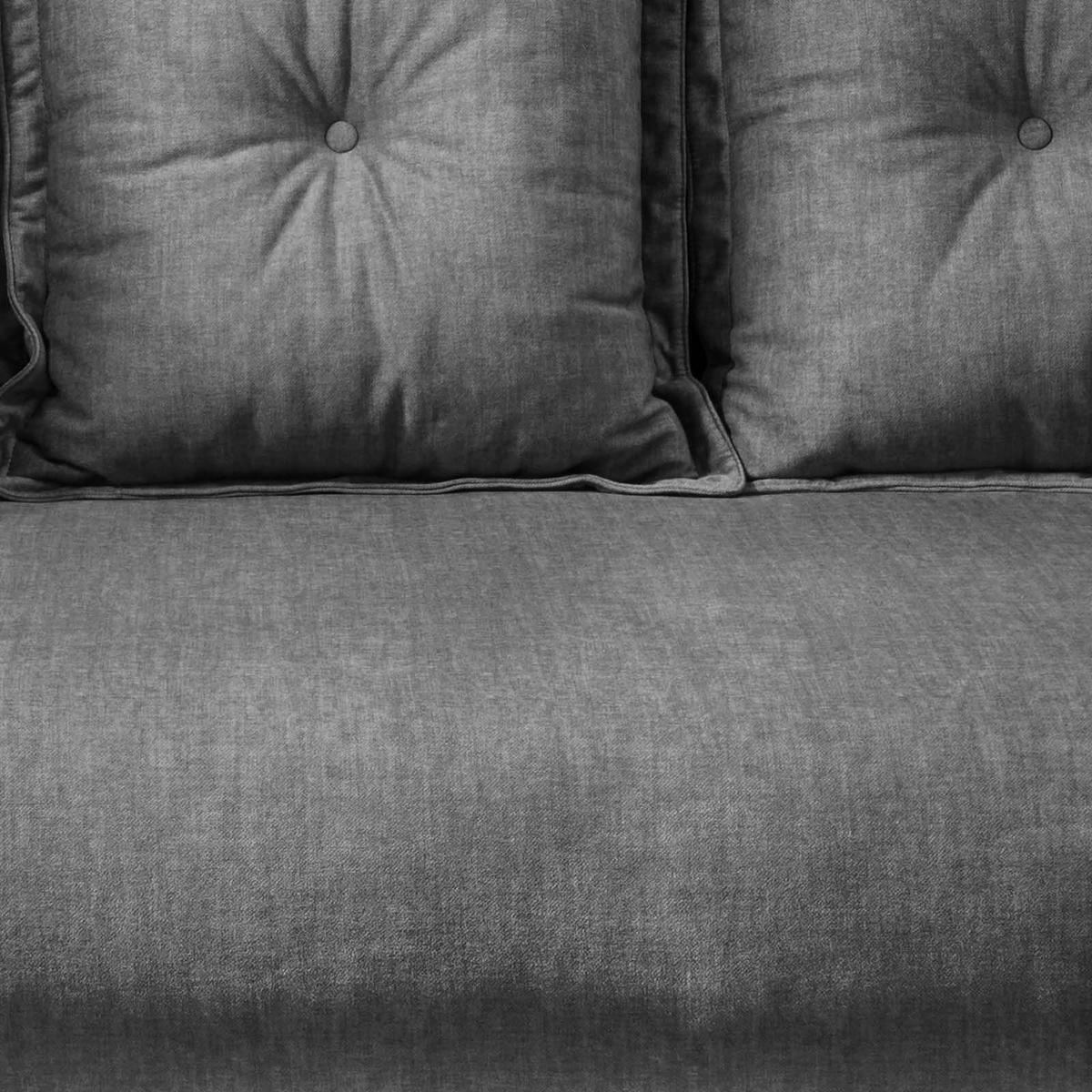 2,5-Sitzer-Sofa Baggio mit Kissen Grau - Schwarz/Grau, MODERN, Holz/Textil (196/94/103cm) - Livetastic