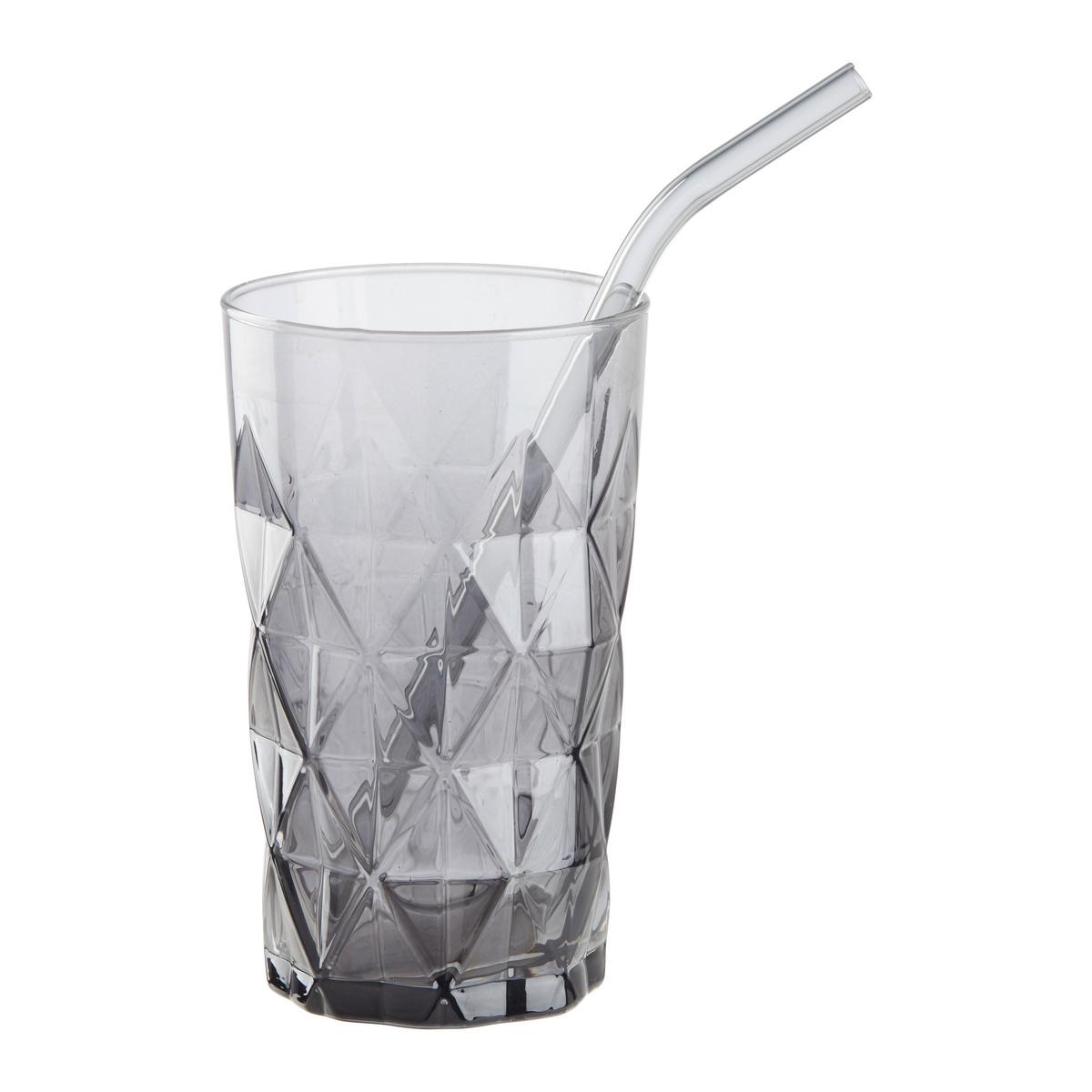 BRČKO JESSY - černá/průhledné, sklo (20cm) - Premium Living