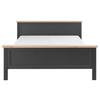 Doppelbett Landhaus-stil 180x200 Jasmin Ii Graphitfarb. - Graphitfarben/Schwarz, LIFESTYLE, Holzwerkstoff (180/200cm)