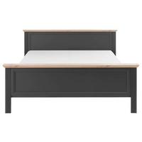 Doppelbett Landhaus-stil 180x200 Jasmin Ii Graphitfarb. - Graphitfarben/Schwarz, LIFESTYLE, Holzwerkstoff (180/200cm)