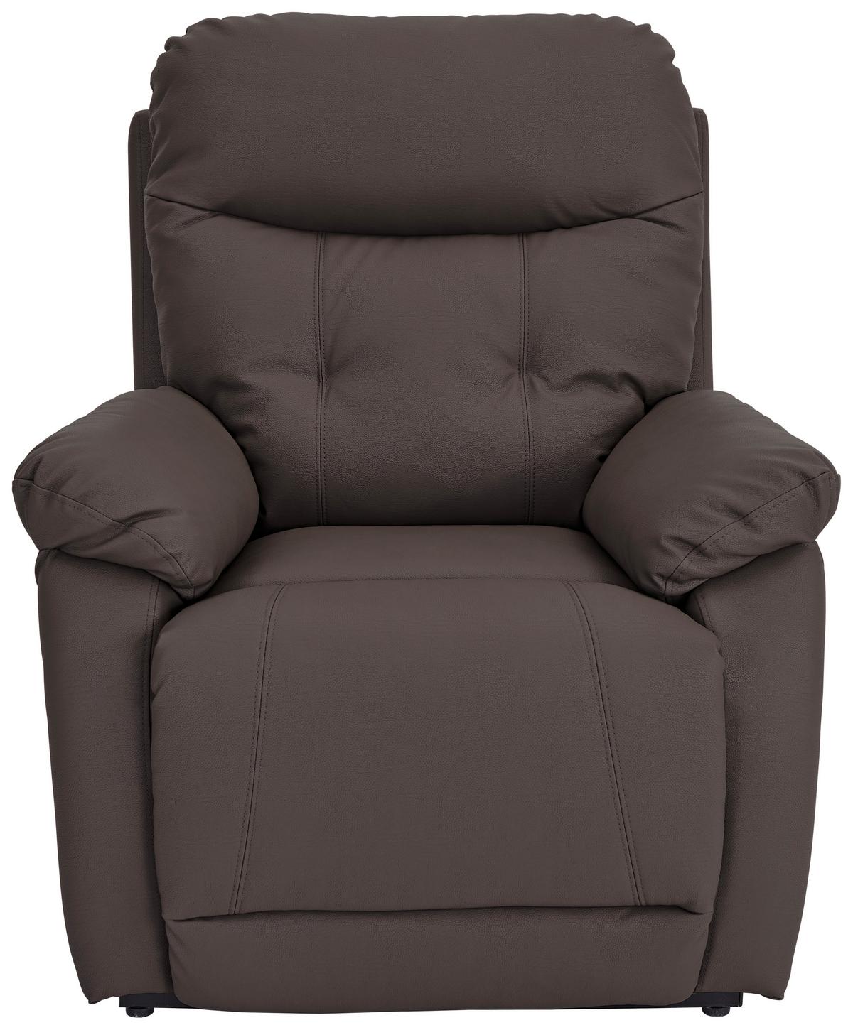 Fernsehsessel Elektrisch Mario Lederlook Braun - Schwarz/Braun, KONVENTIONELL, Kunststoff/Textil (89/107-79/94-165cm) - James Wood