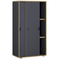 Aktenschrank Salia Anthrazit, Honigeiche B: 60 cm - Honigeiche/Anthrazit, Design, Holzwerkstoff (60/110/37cm) - MID.YOU