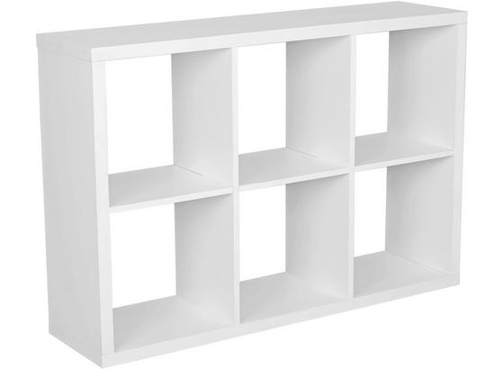 Regál Lucky - bílá, Moderní, kompozitní dřevo (110/75/35cm) Regál Lucky - bílá, Moderní, kompozitní dřevo (110/75/35cm)