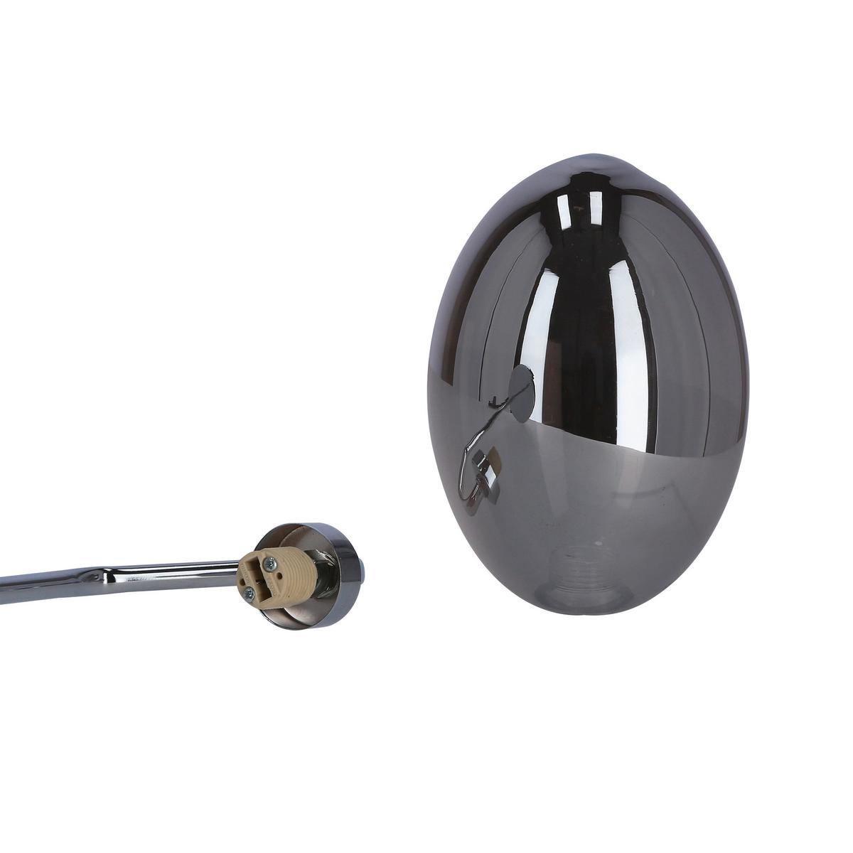 Tischleuchte 50501224 Lukka - Chromfarben/Edelstahlfarben, Design, Glas/Metall (13/16/36cm)