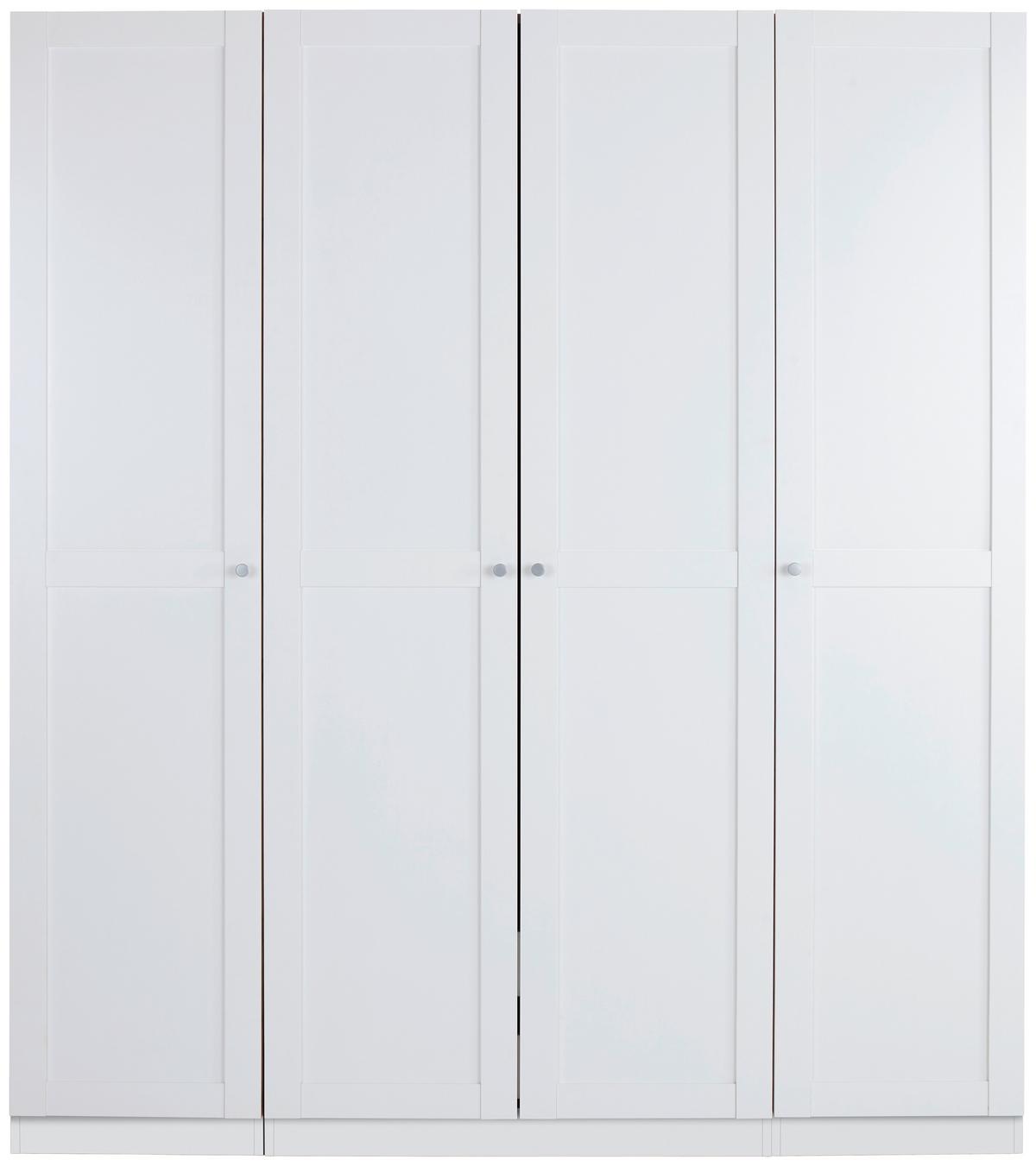 Drehtürenschrank mit Soft-Close 182,2cm Unit Weiß - Weiß, MODERN, Holzwerkstoff (182,2/210/58,3cm) - Ondega
