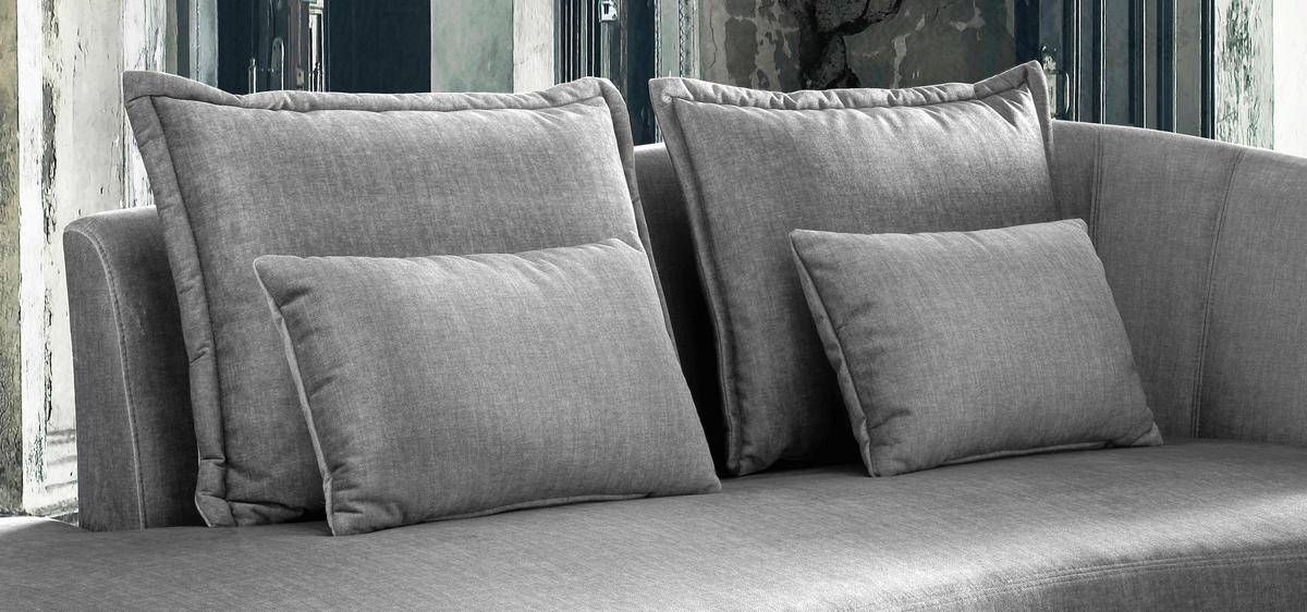 Ottomane Pistaccio Silberfarb. Velours, Rücken Echt B: 211 Cm - Silberfarben/Schwarz, MODERN, Textil (211/85/102cm) - Livetastic
