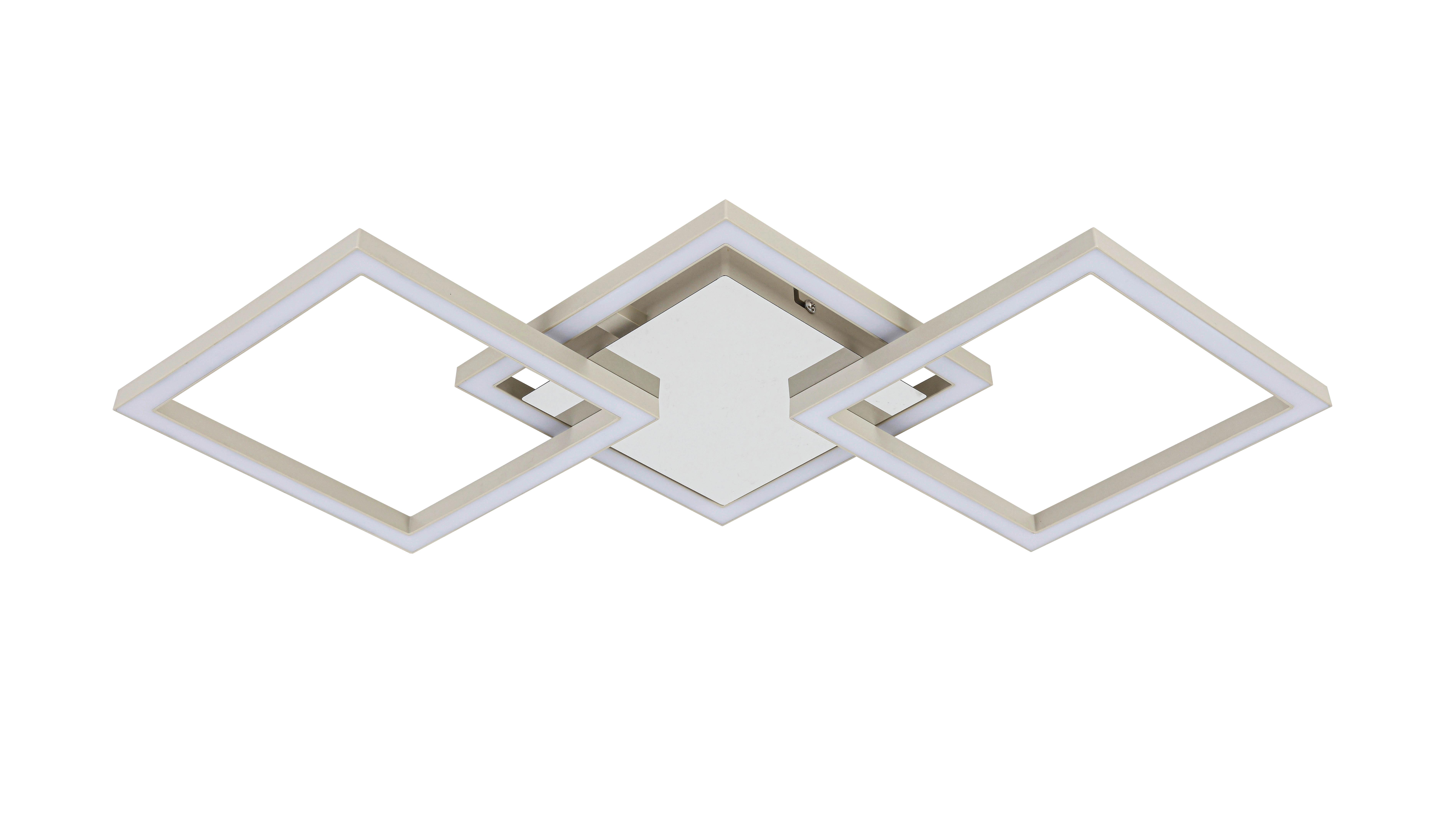 LED-Deckenleuchte Nilya - Sandfarben/Chromfarben, MODERN, Kunststoff/Metall (63/27,5/4,5cm) - Luca Bessoni