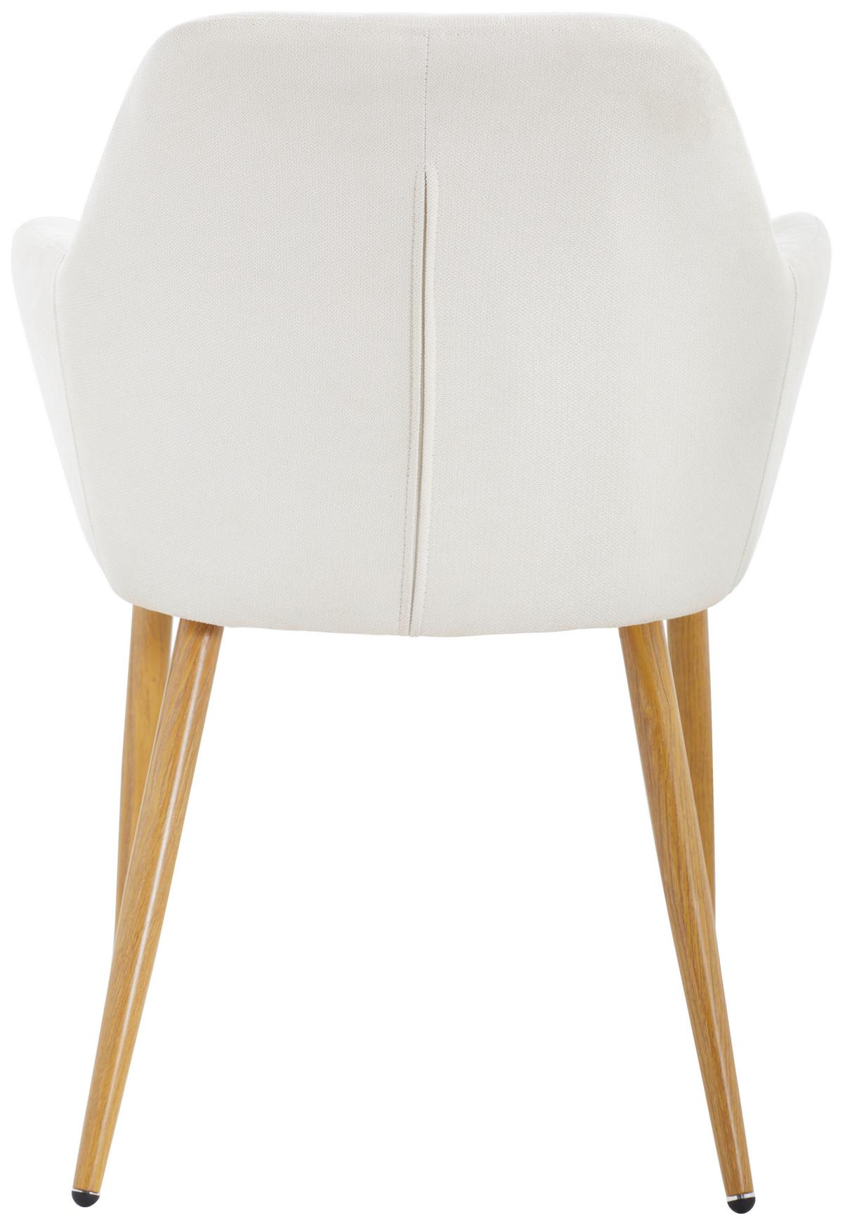 Armlehnstuhl Drops Beige B: 57 Cm - Eichefarben/Beige, MODERN, Textil/Metall (57/82/60cm) - MID.YOU