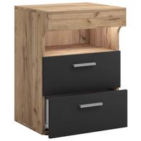 Nachtkästchen Slepal L Anthrazit - Honigeiche/Anthrazit, MODERN, Holzwerkstoff (45/61/39cm) - MID.YOU