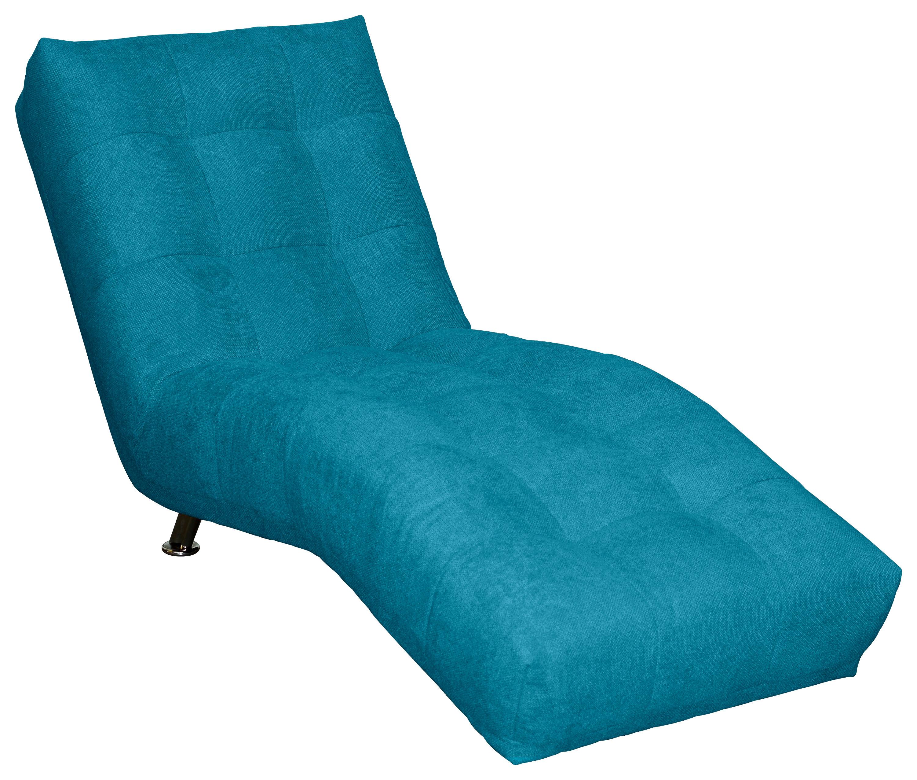 Relaxační lehátko Isabella, tyrkysové - barvy chromu/tyrkysová, Moderní, kov/textil (68/88/164cm)